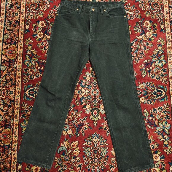 Wrangler Women's Straight Leg Jeans - Forest Green - Picture 1 of 5